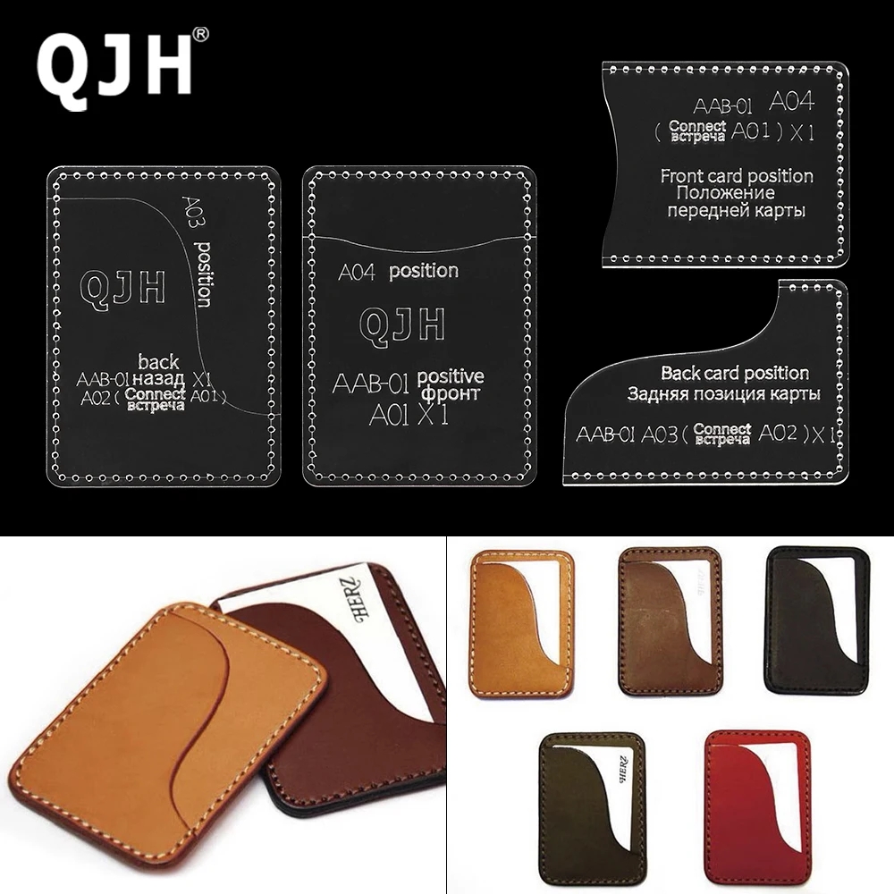 Acrylic Template Leather Pattern Diy 1 Set Acrylic Leather Template Card Holder Aliexpress