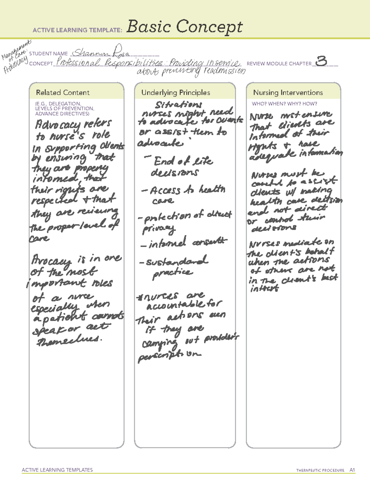 Active Learning Template Basic Concept ACTIVE LEARNING TEMPLATES THERAPEUTIC PROCEDURE A Studocu