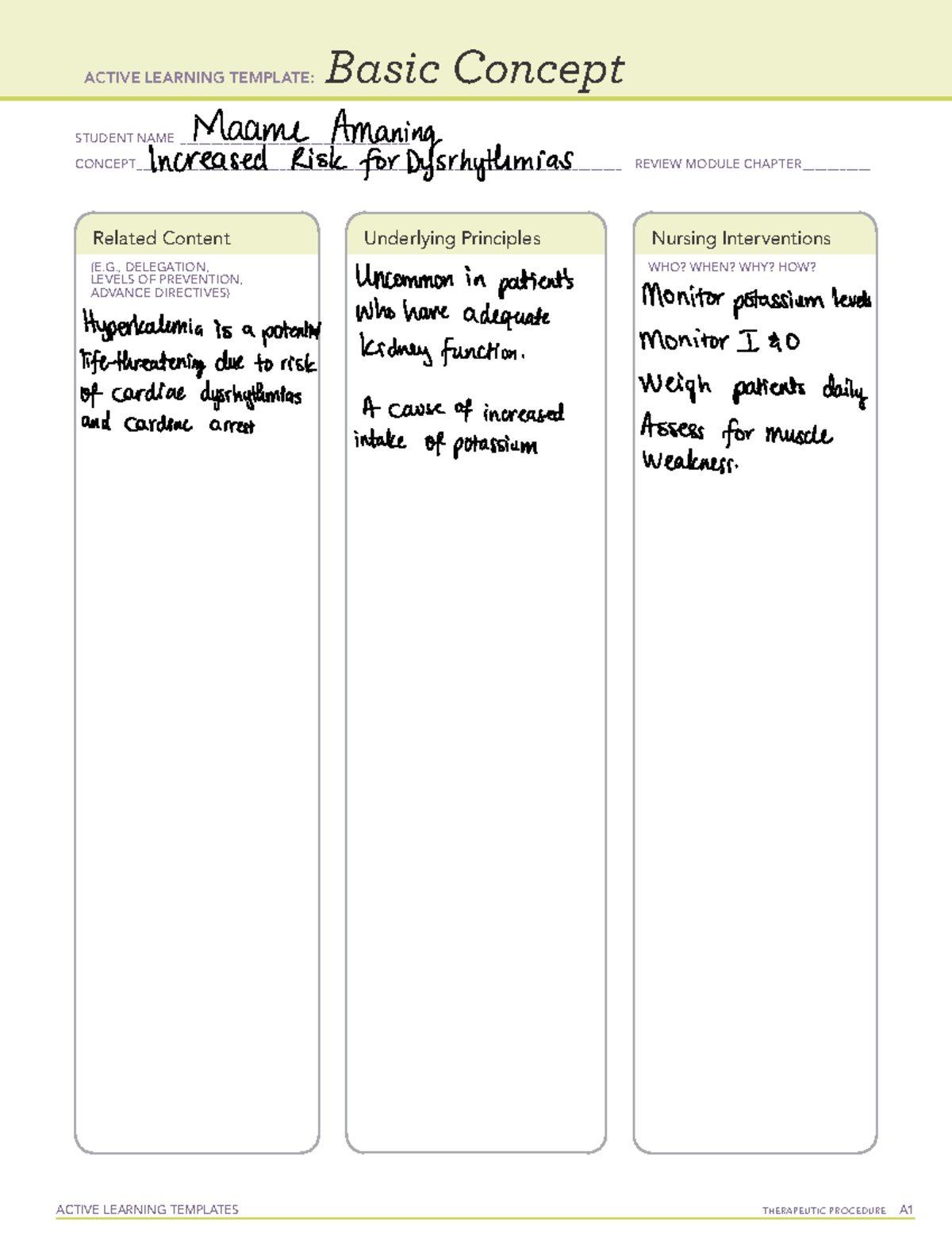 Active Learning Template RUA Basic Concept STUDENT NAME Studocu