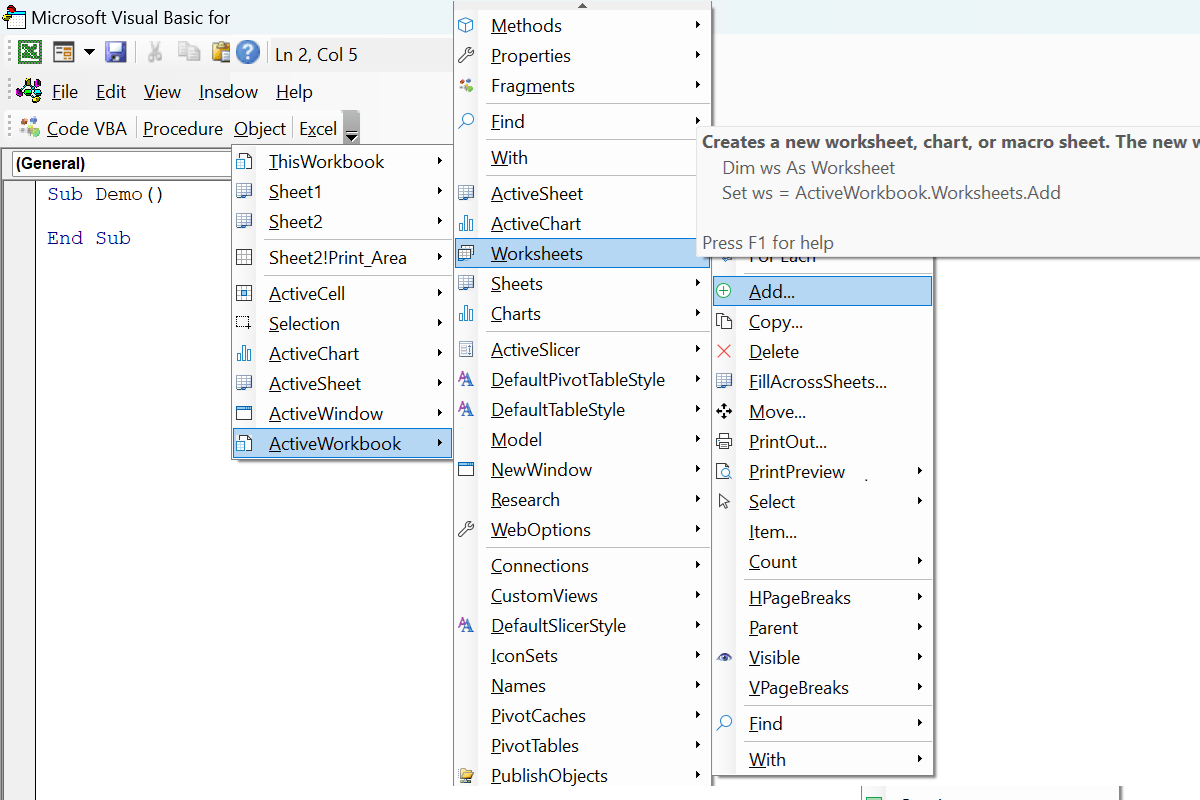 Add New Worksheet Using VBA Add New Worksheet Using VBA