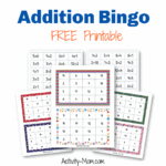 Addition Bingo Math Game free Printable The Activity Mom