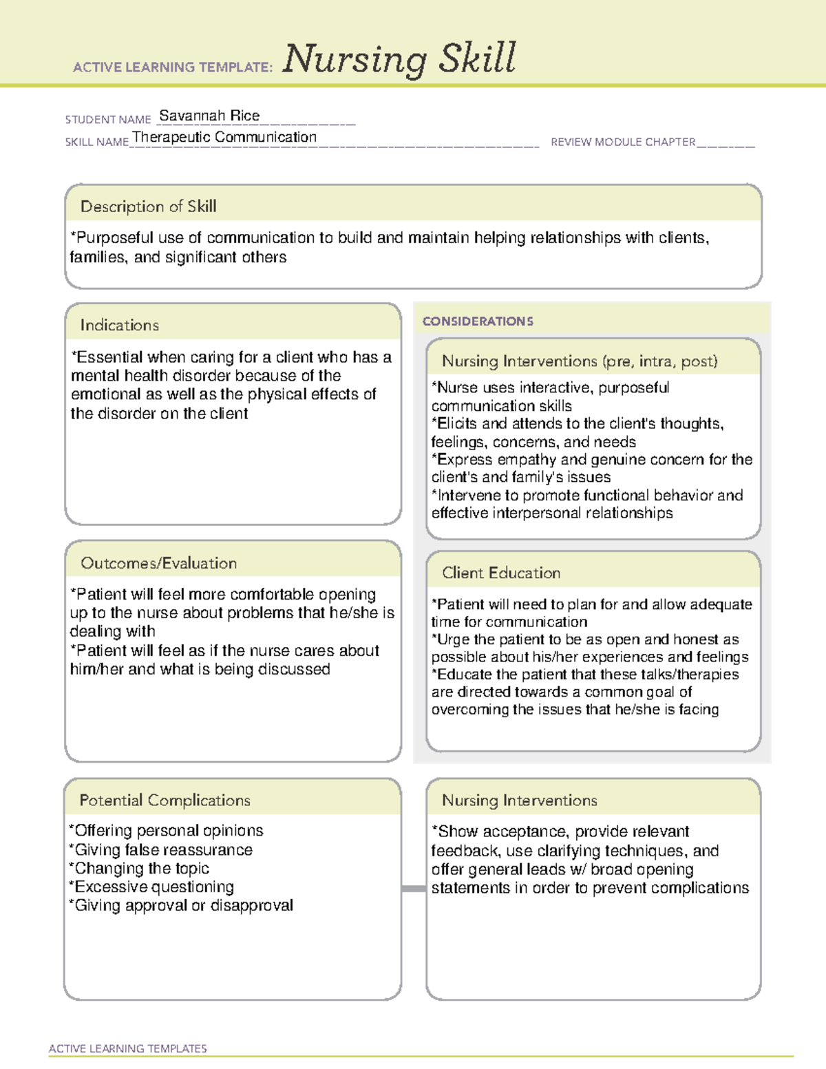 ADHD System Disorder Template ATI ACTIVE LEARNING TEMPLATE System Disorder STUDENT NAME ADHD Studocu