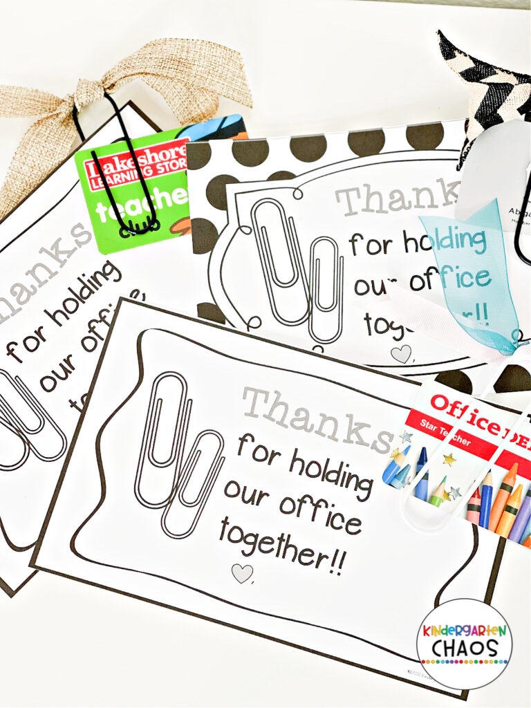 Administrative Professionals Day DIY Gift Freebie Kindergarten Chaos