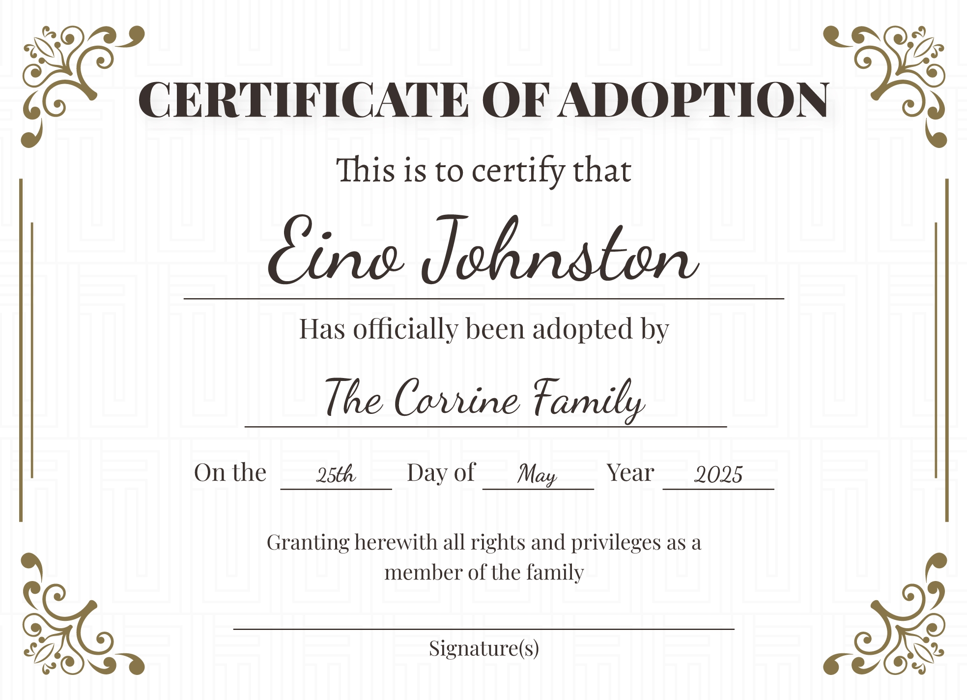 adoption form template
