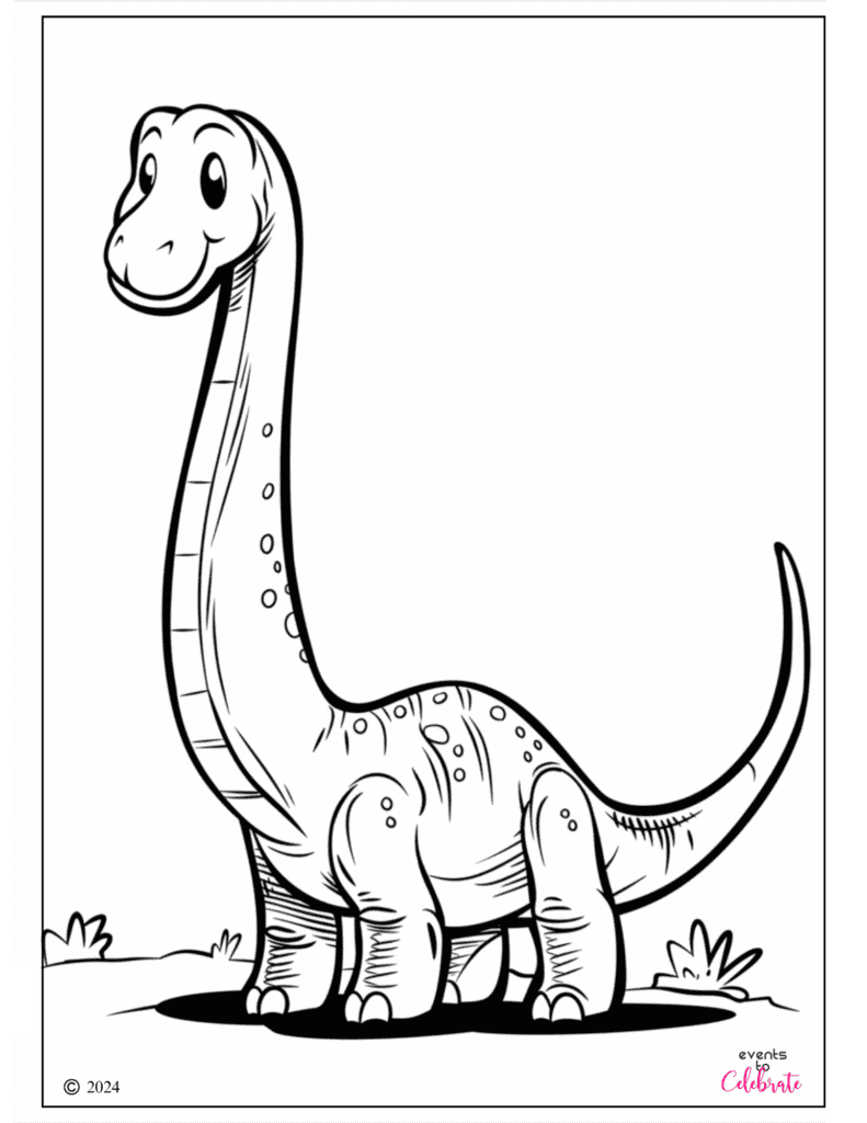 dinosaur free printable coloring pages