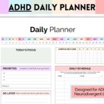 Adult ADHD Planner Printable Daily Planner To Do List Cleaning Brain Dump Template Digital To Do List Neurodivergent Life Digital Etsy