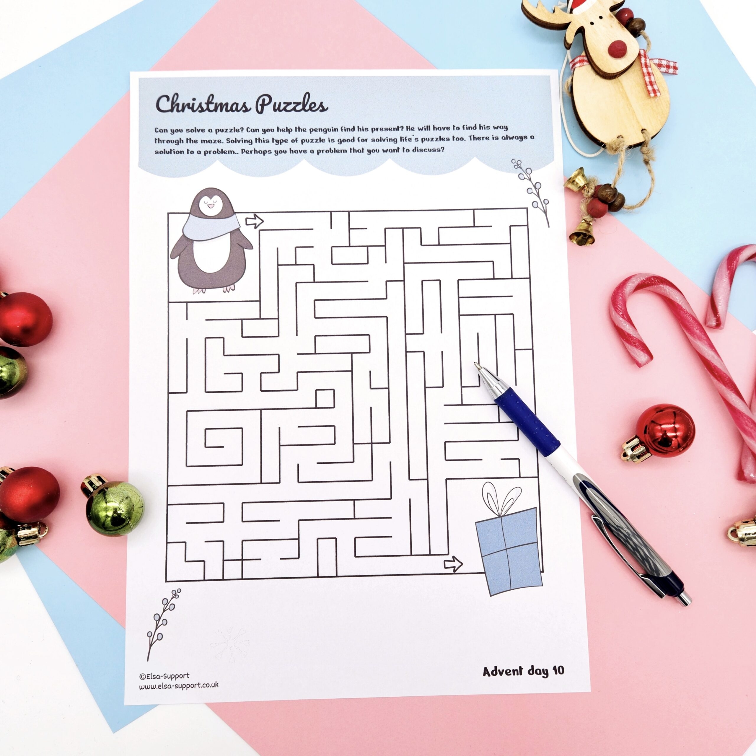 Advent Day 10 Christmas Puzzle Elsa Support