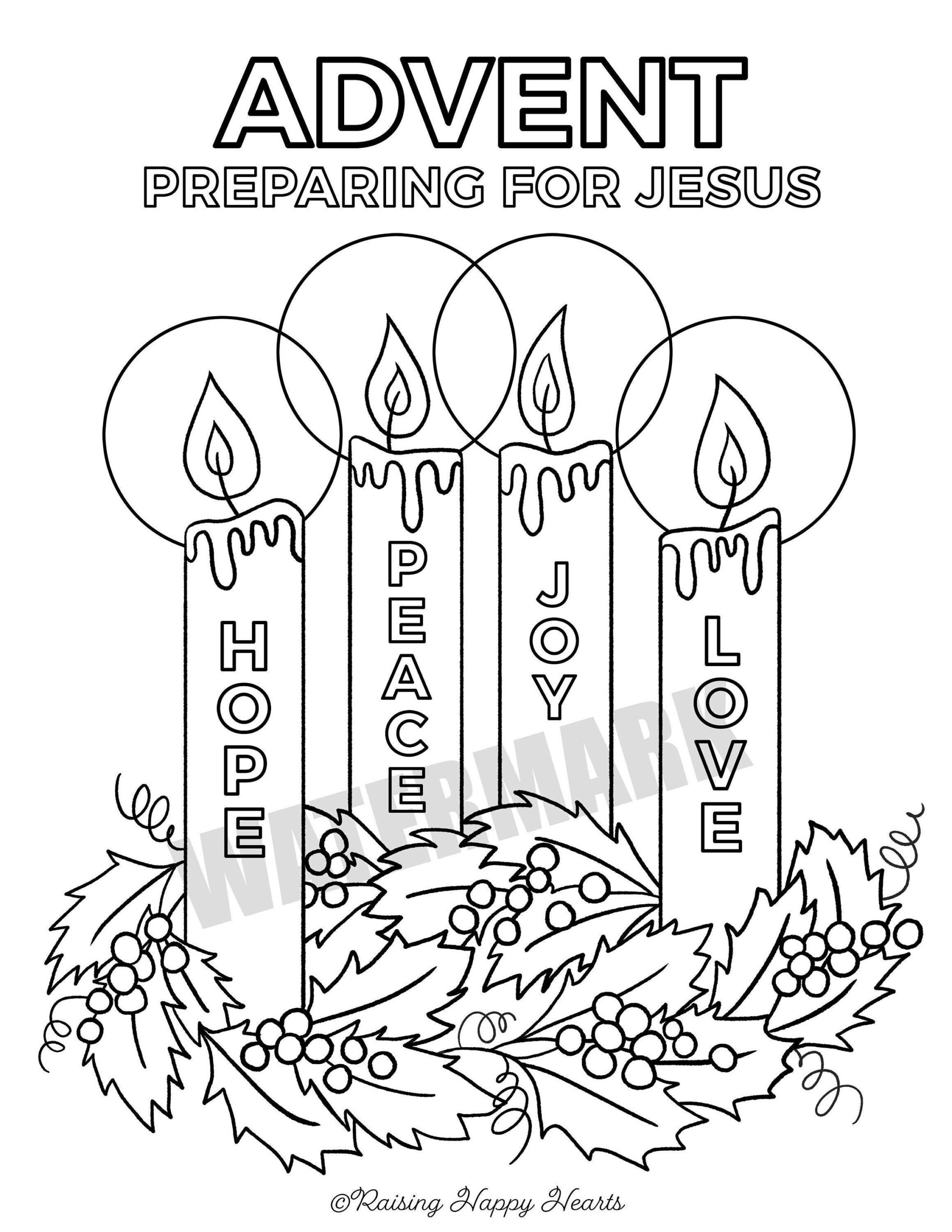 advent wreath printable