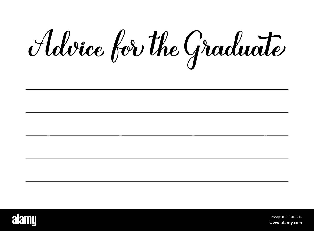 Advice For The Graduate Card Graduation Party Idea Vector Template For Typography Poster Greeting Card Banner Sticker Etc Stock Vector Image Art Alamy