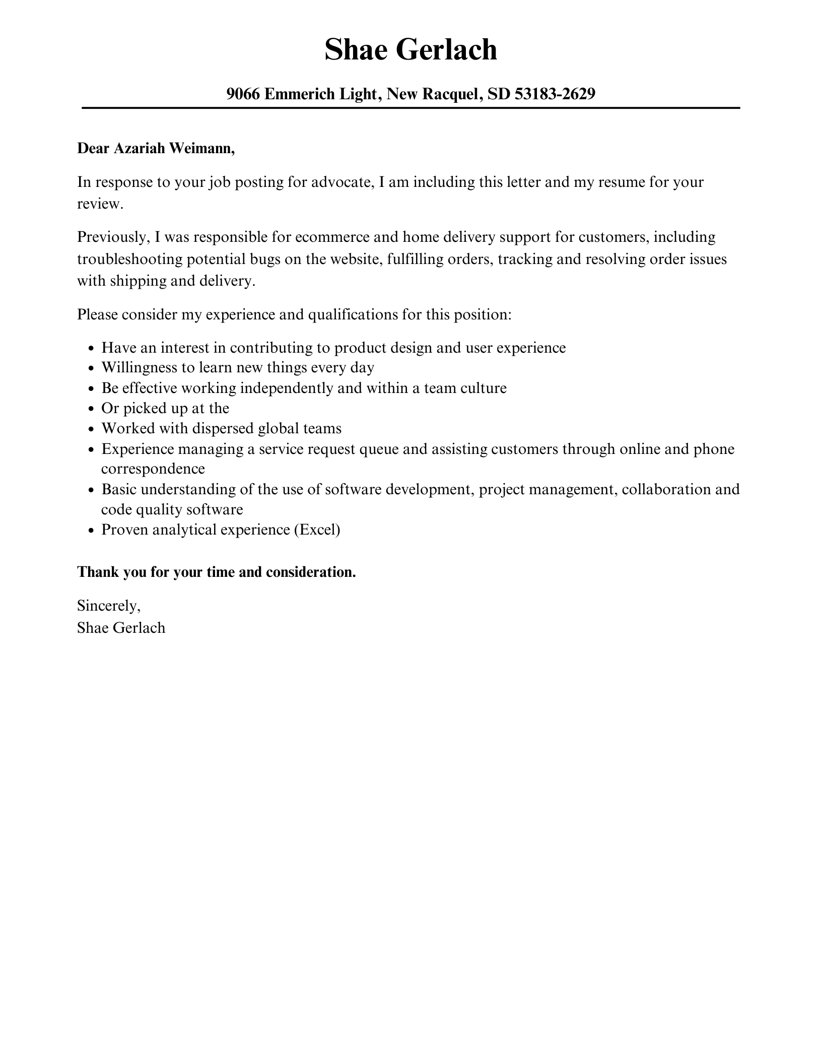 Advocate Cover Letter Velvet Jobs