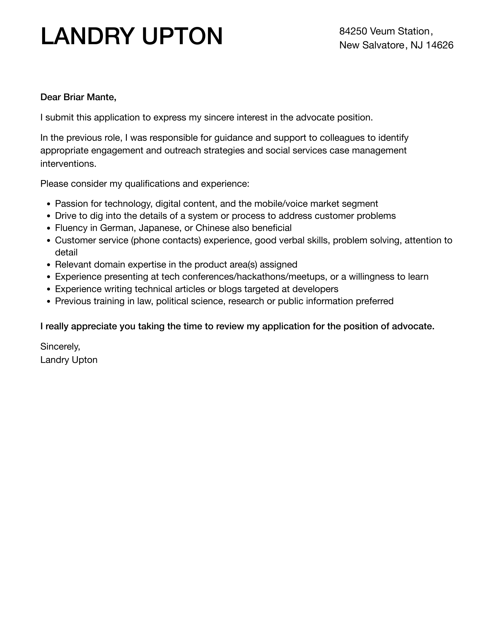 Advocate Cover Letter Velvet Jobs