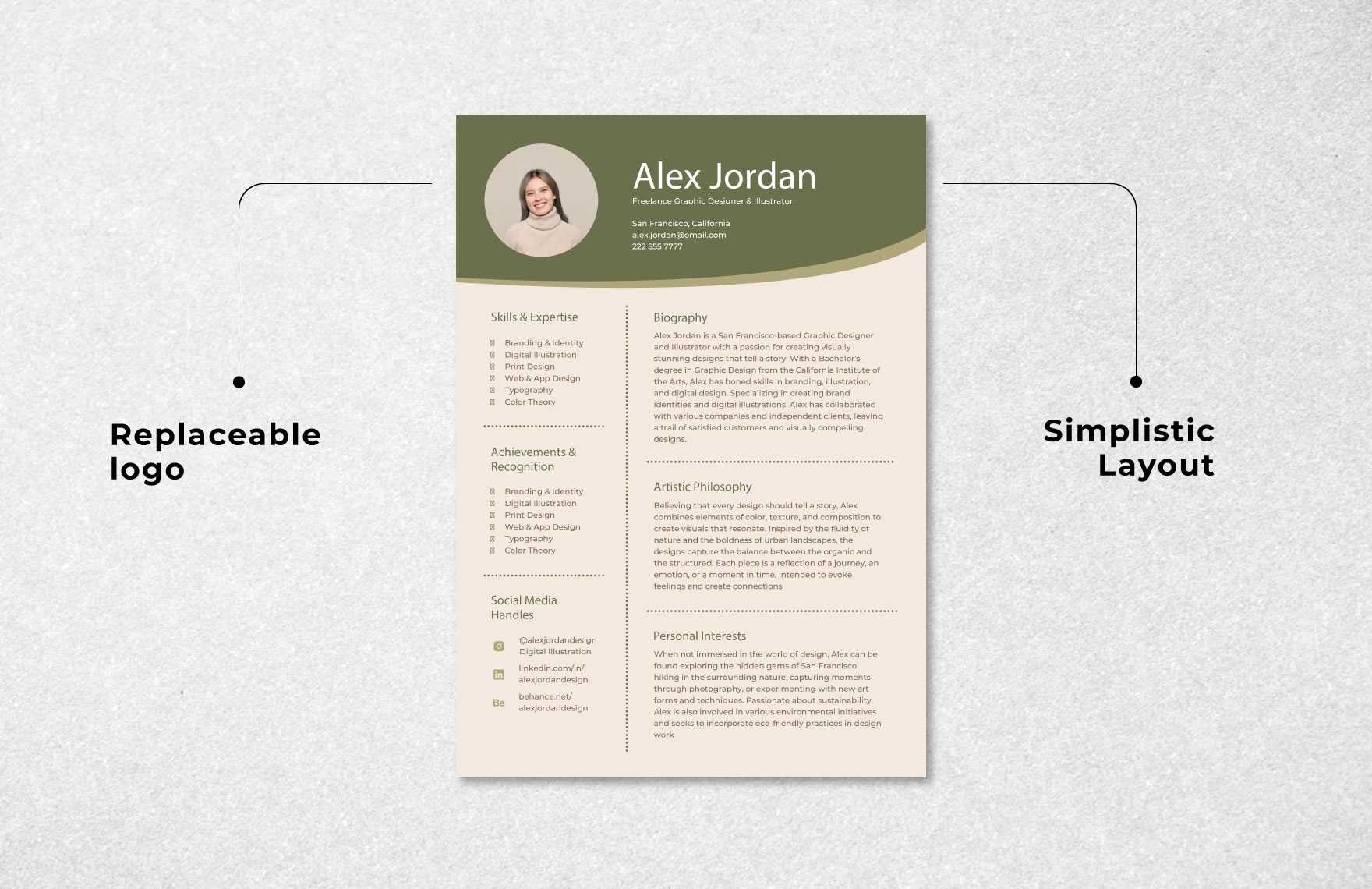 Aesthetic Bio Template In Word Download Template