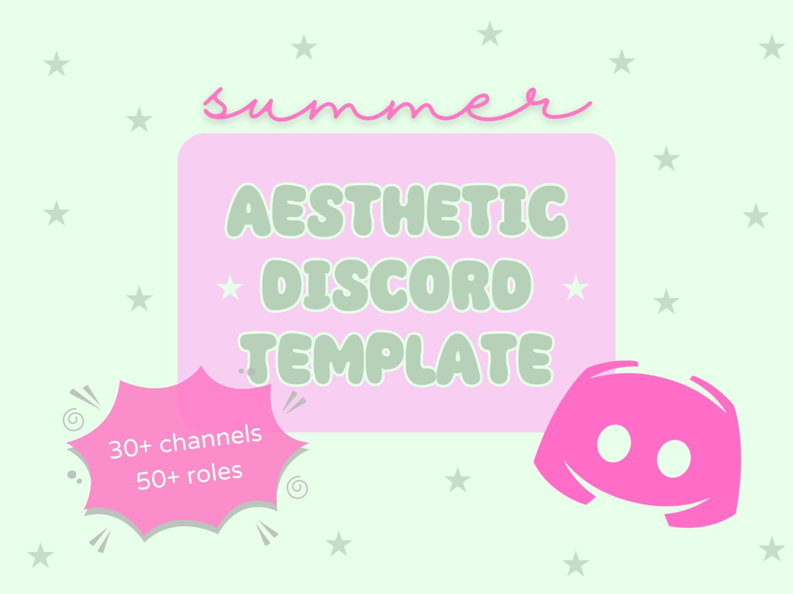 Aesthetic Cute Summer Beach Discord Template For Creators Etsy