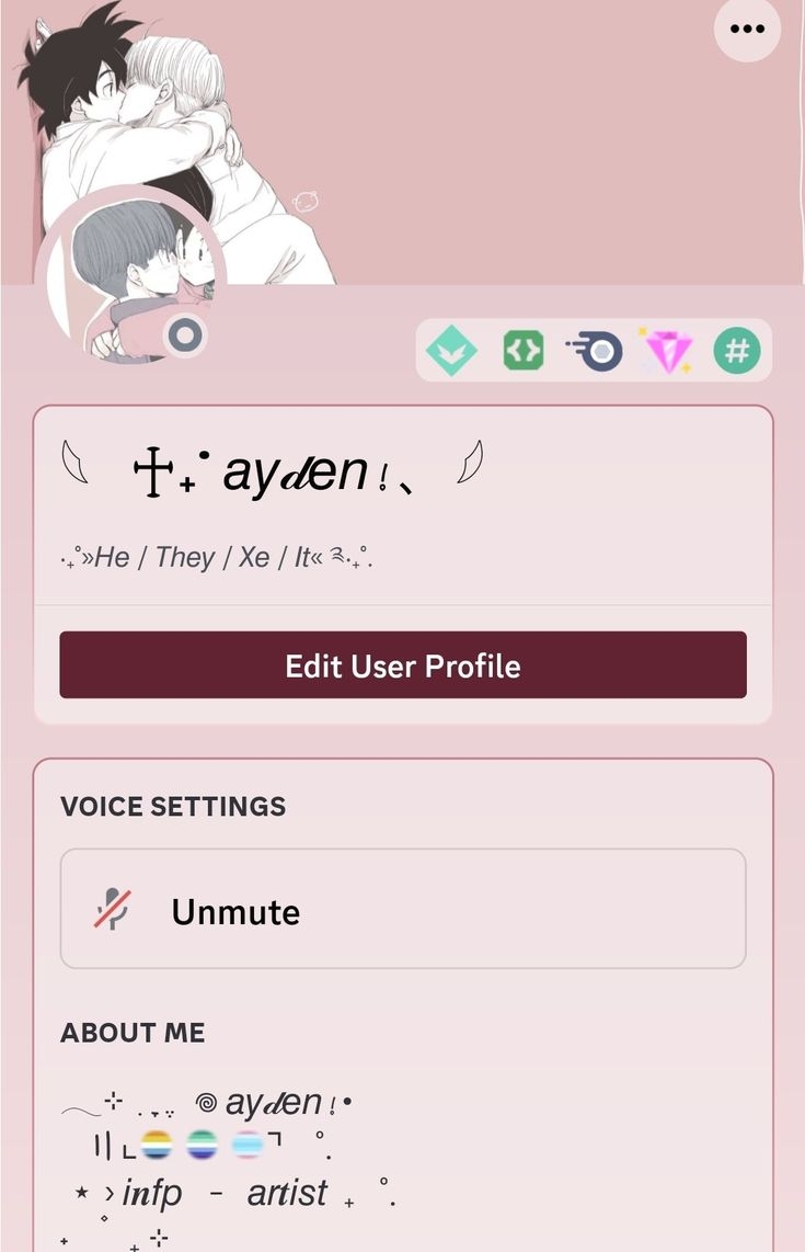 aesthetic discord bio template