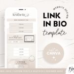 Aesthetic Link In Bio Template Canva Links Website Instagram Landing Page Canva Website Template Bio Links AL01 Blog Pixie Etsy