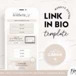 Aesthetic Link In Bio Template Canva Links Website Instagram Landing Page Canva Website Template Bio Links AL01 Blog Pixie Etsy