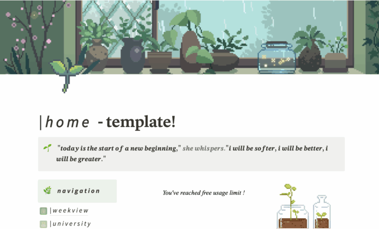 Aesthetic Nature Template By Daniel Ma Notion Marketplace