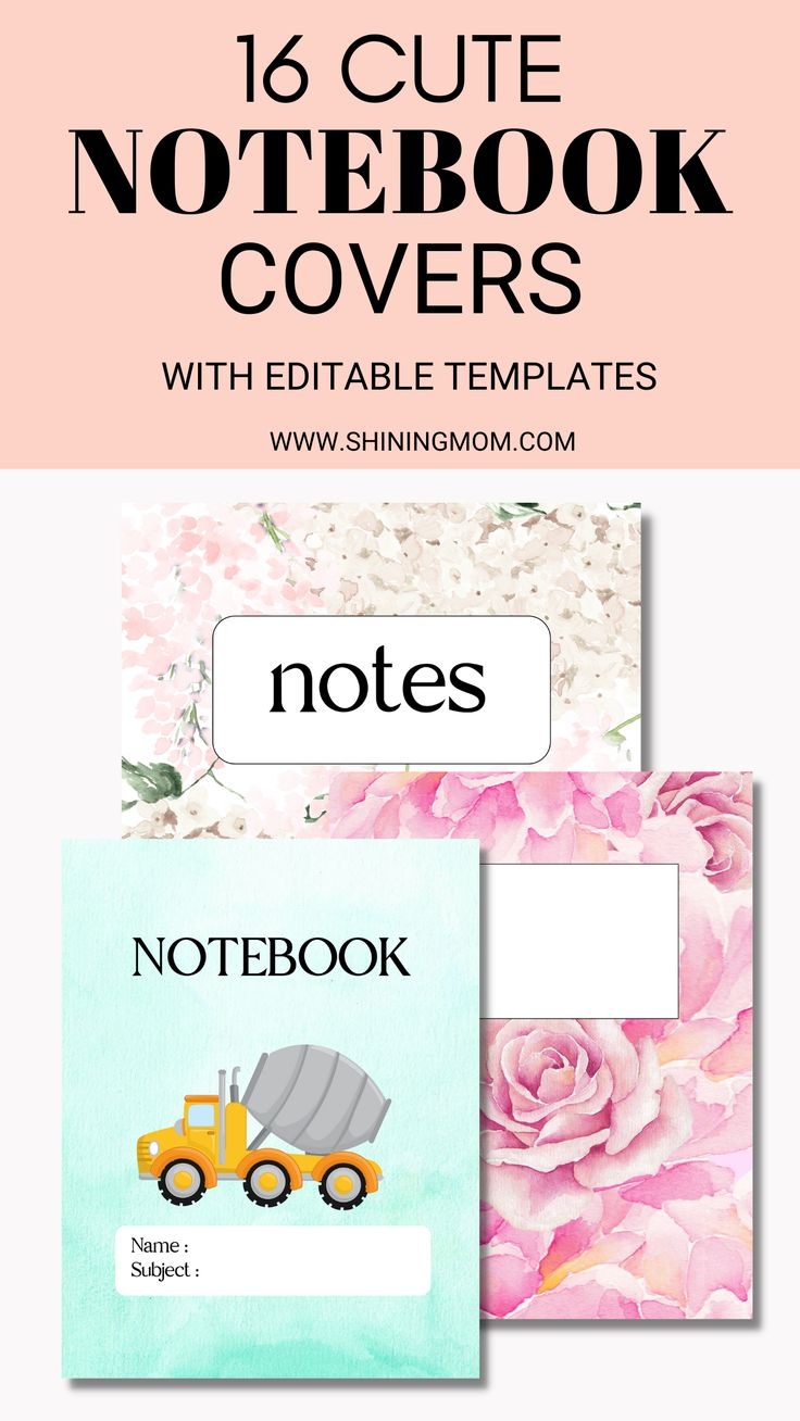 Aesthetic Printable Notebook Covers