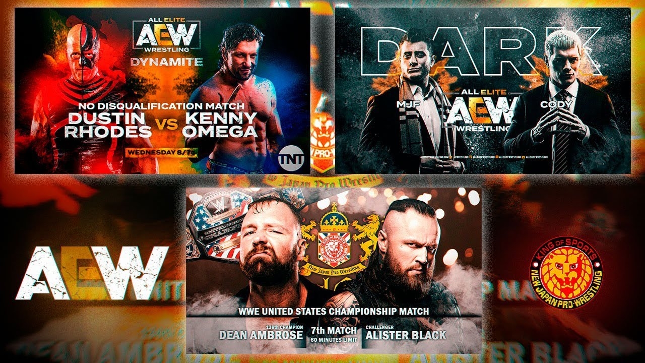 AEW DYNAMITE DARK 2019 REMAKE MATCH CARD NJPW ROYAL QUEST PSD Y PARTES BY Jika YouTube