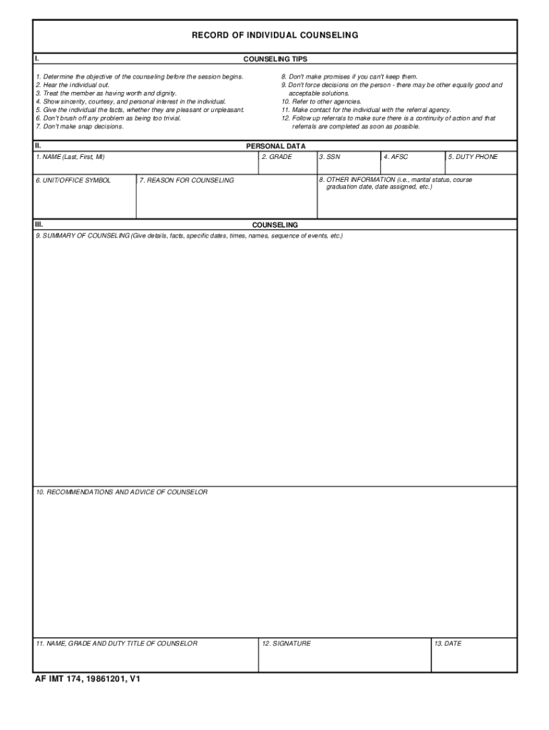 Af Form 174 Fill Out Sign Online DocHub