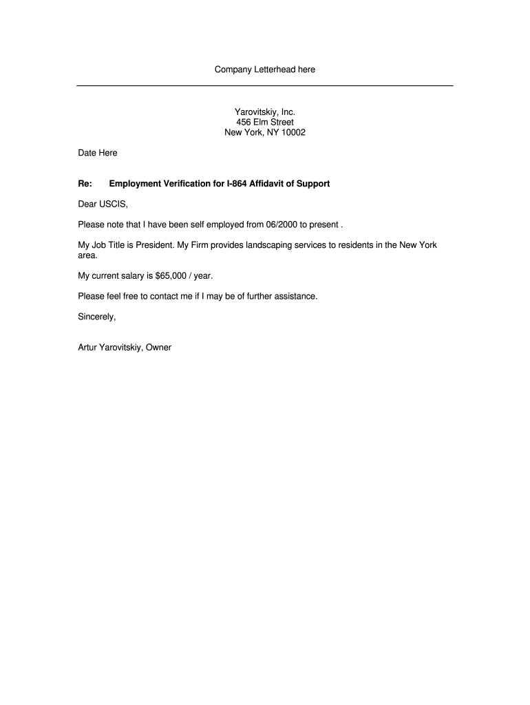 Affidavit For Employment Verification Fill Online Printable Fillable Blank PdfFiller