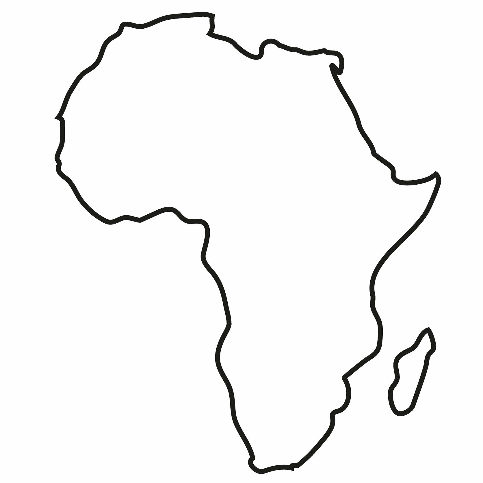 africa printable map