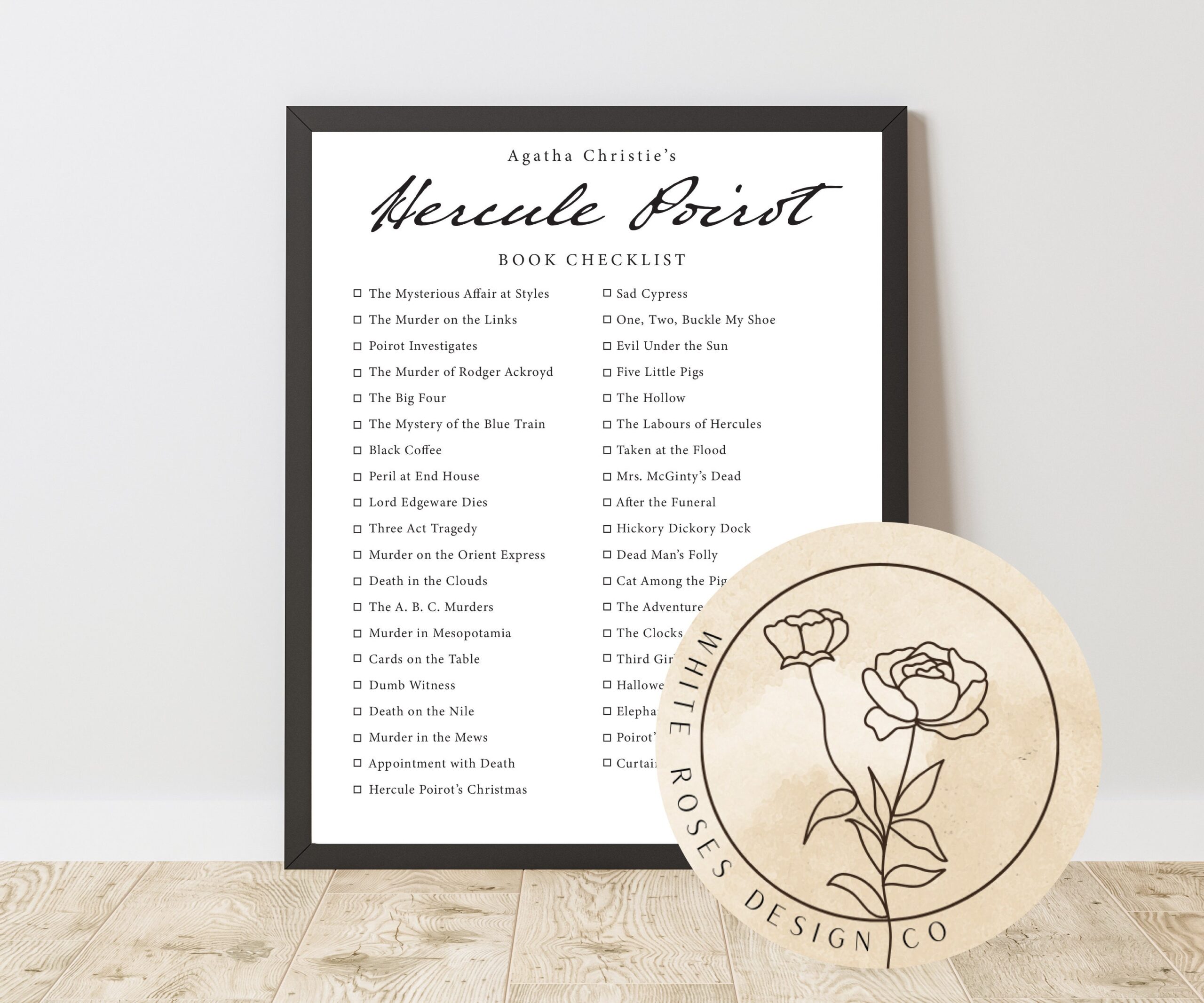 Agatha Christie Book Checklist Etsy