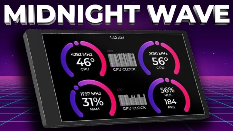AIDA64 Sensor Panel MIDNIGHT WAVE Layout ORISHA TECH YouTube