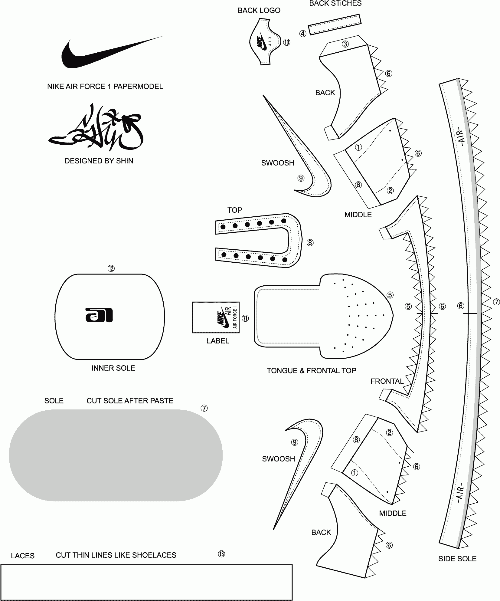 Air Force 1 Template