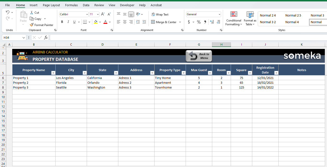 Airbnb Calculator Excel Template Airbnb Income And Expenses