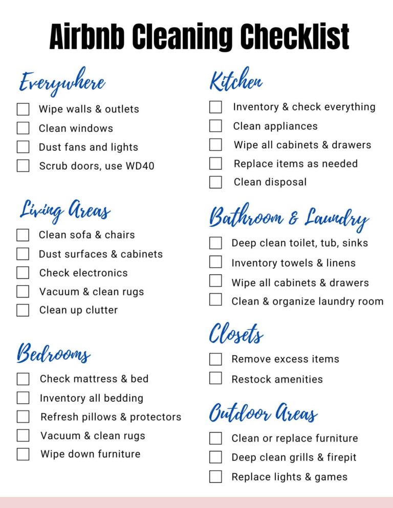 Airbnb Cleaning Checklist How To Deep Clean And Reset Your Airbnb In The Off Season