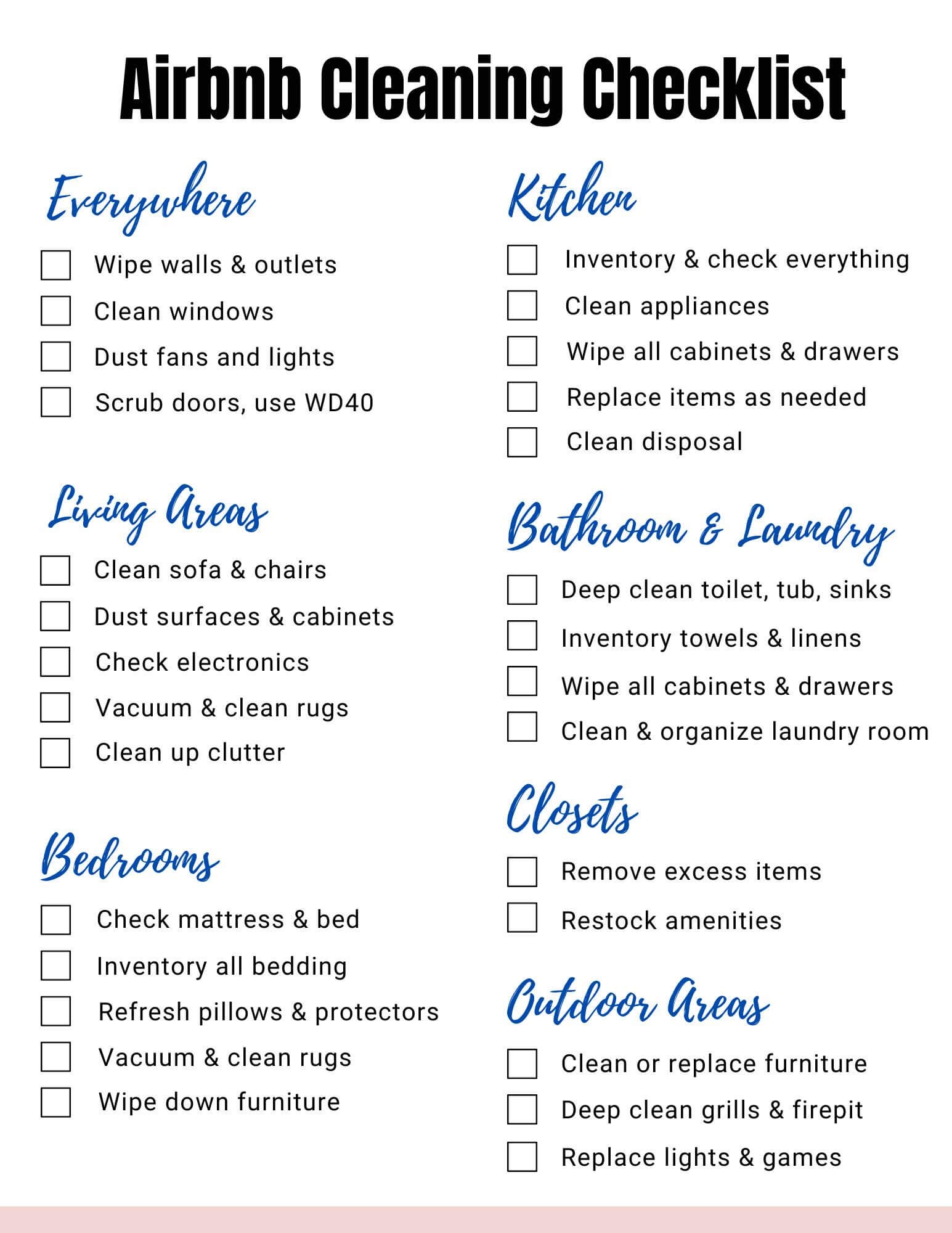 Airbnb Cleaning Checklist How To Deep Clean And Reset Your Airbnb In The Off Season
