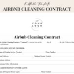 Airbnb Cleaning Contract Template PDF Word Professional Airbnb Cleaning Service Agreement Form Property Owners Instant Download Etsy