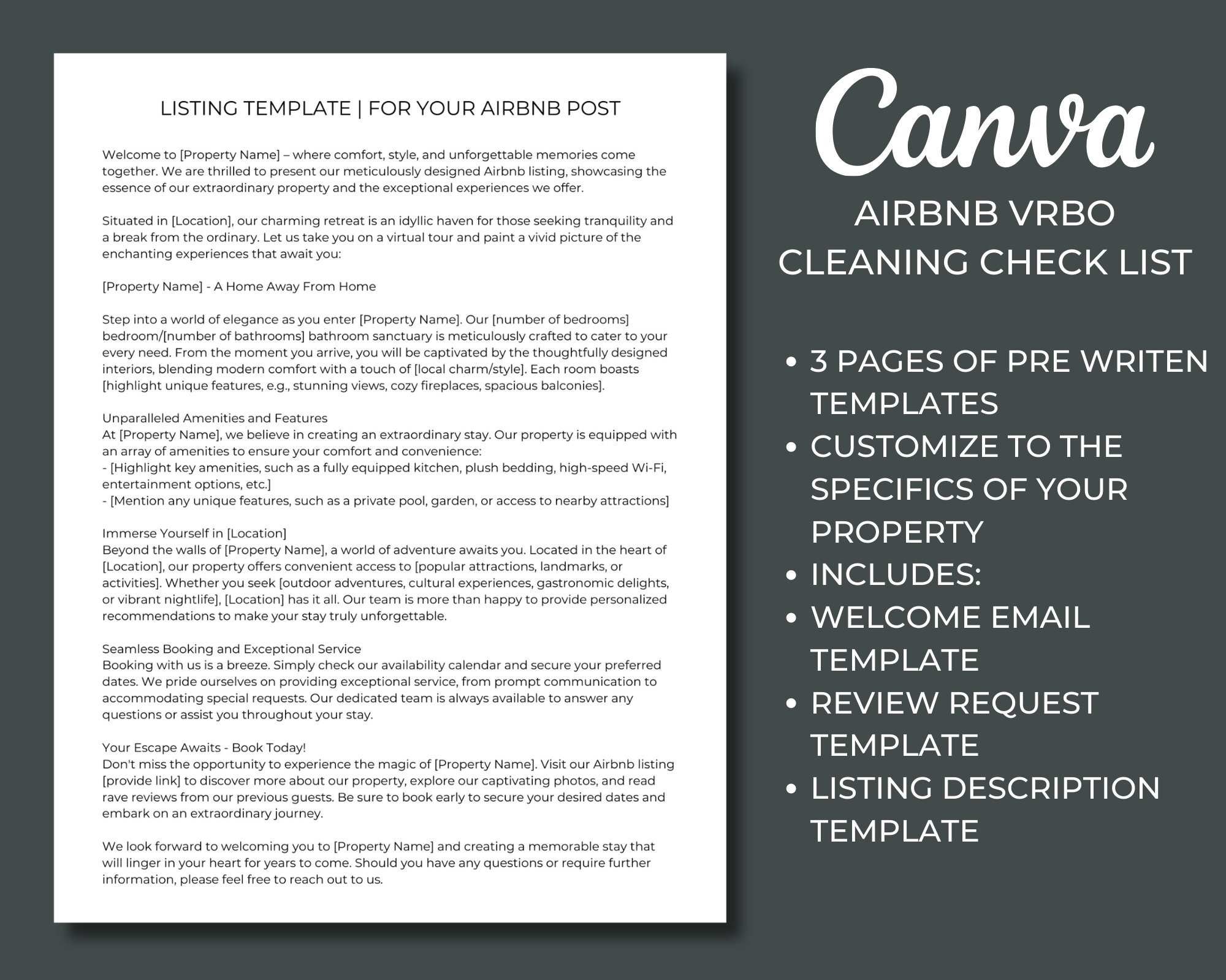 Airbnb Email Template Etsy