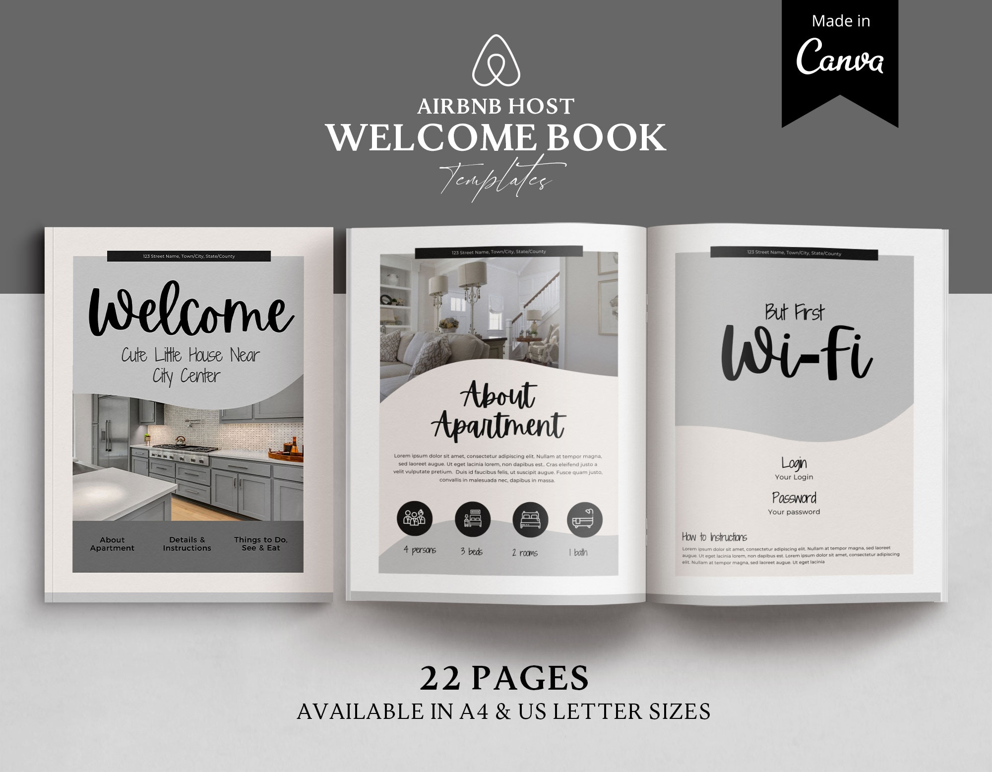 Airbnb Guest Book Template Canva By Ilya Dubynin On Dribbble
