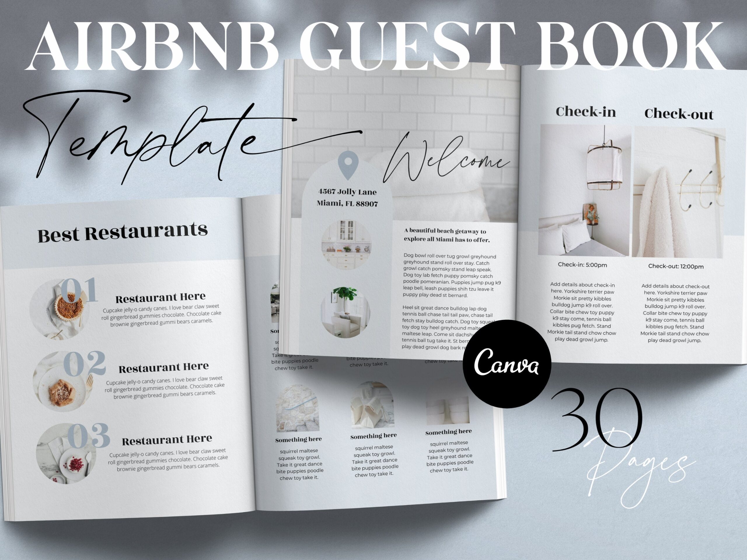 Airbnb Welcome Book Template Beach Airbnb House Manual Template Vacation Rental Welcome Book VRBO Welcome Book Airbnb Guest Book Template Etsy