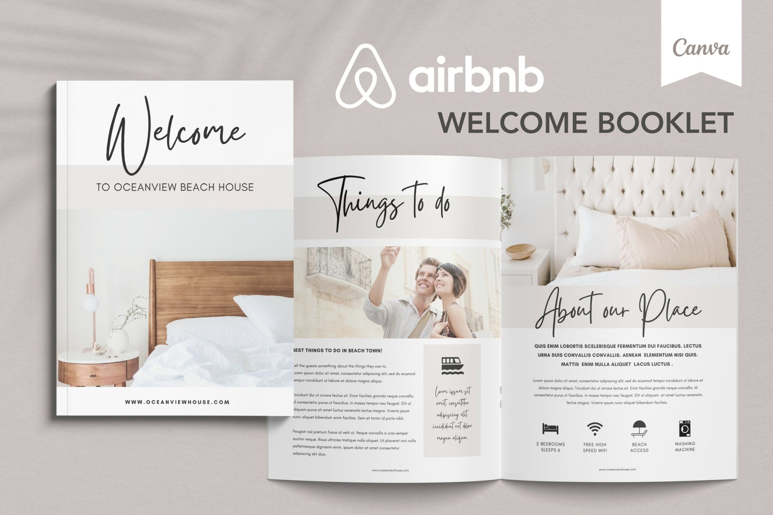 Airbnb Welcome Book Template For Canva 1931241 