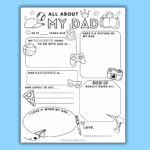 All About Dad Free Printable PDF MindyMakes