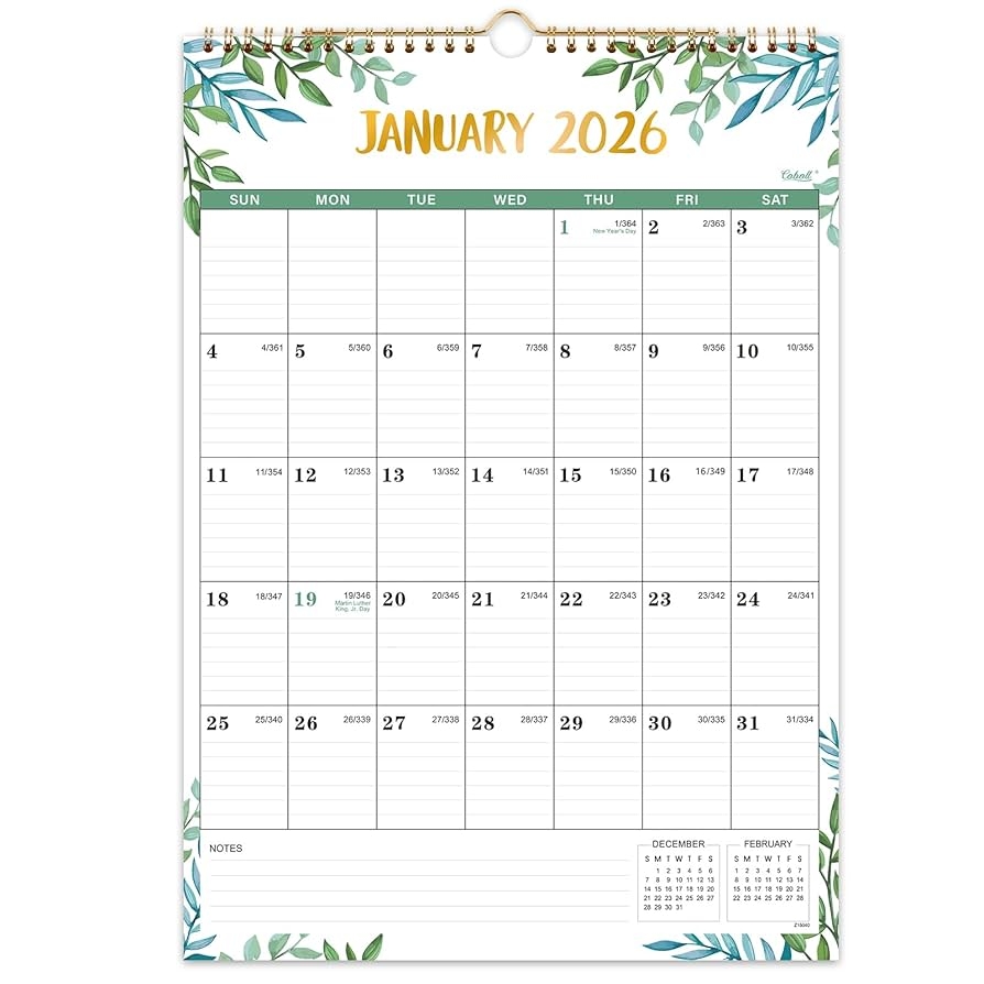 january 2026 calendar