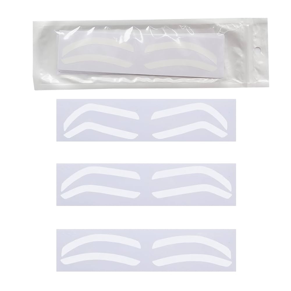 Amazon Airbrush Eyebrow Stickers Stencils Shape Tape Disposable Tattoo Auxiliary Stickers Airbrush Brow Border Shaping Mapping Guide Tape Air Brush Templates For Tinting Makeup 2 Bags A Pack 24 Pairs Beauty