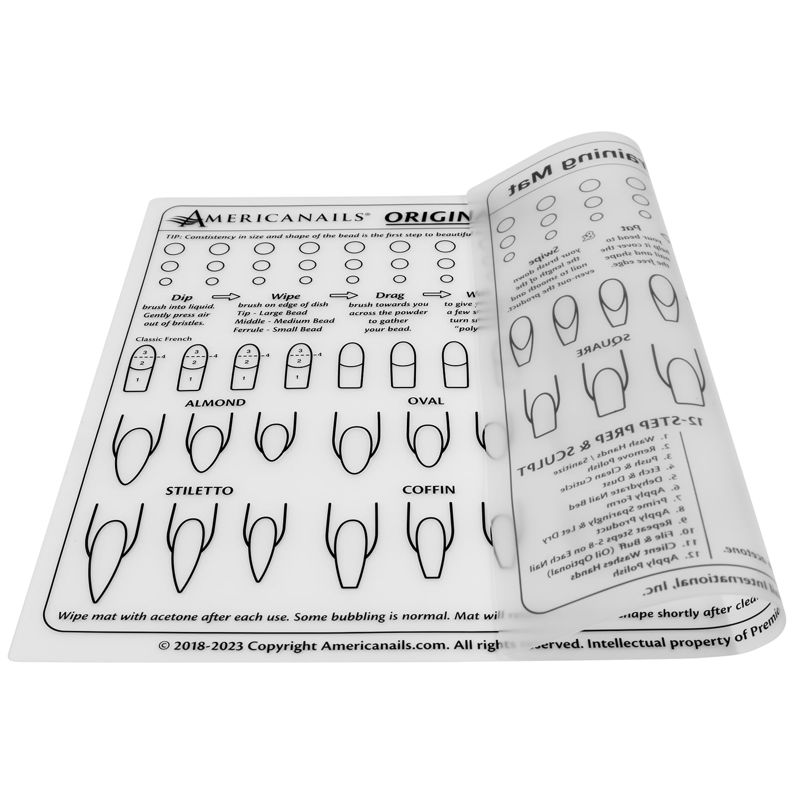 Amazon Americanails Acrylic Nail Training Mat Silicone Trainer Sheet For Application Practice Flexible Roll Up Pad Template For Acrylic Fingernails Learn How To Apply Acrylic Nails Beauty Personal Care