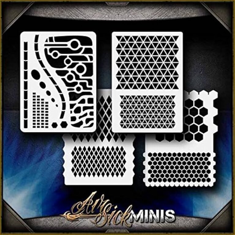 Amazon Mini Geometric AirSick Pattern Shapes Airbrush Stencil Art Template