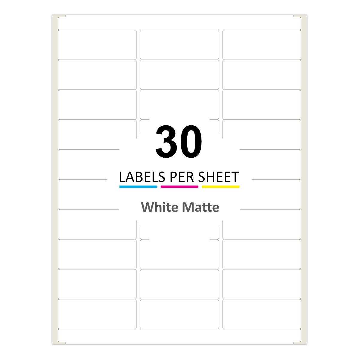 Amazon PACKZON Printable Address Labels For Laser Inkjet Printers Blank Mailing Labels 30 Labels Per Sheet 2 625 X 1 Inch 750 Labels 25 Sheets Office Products
