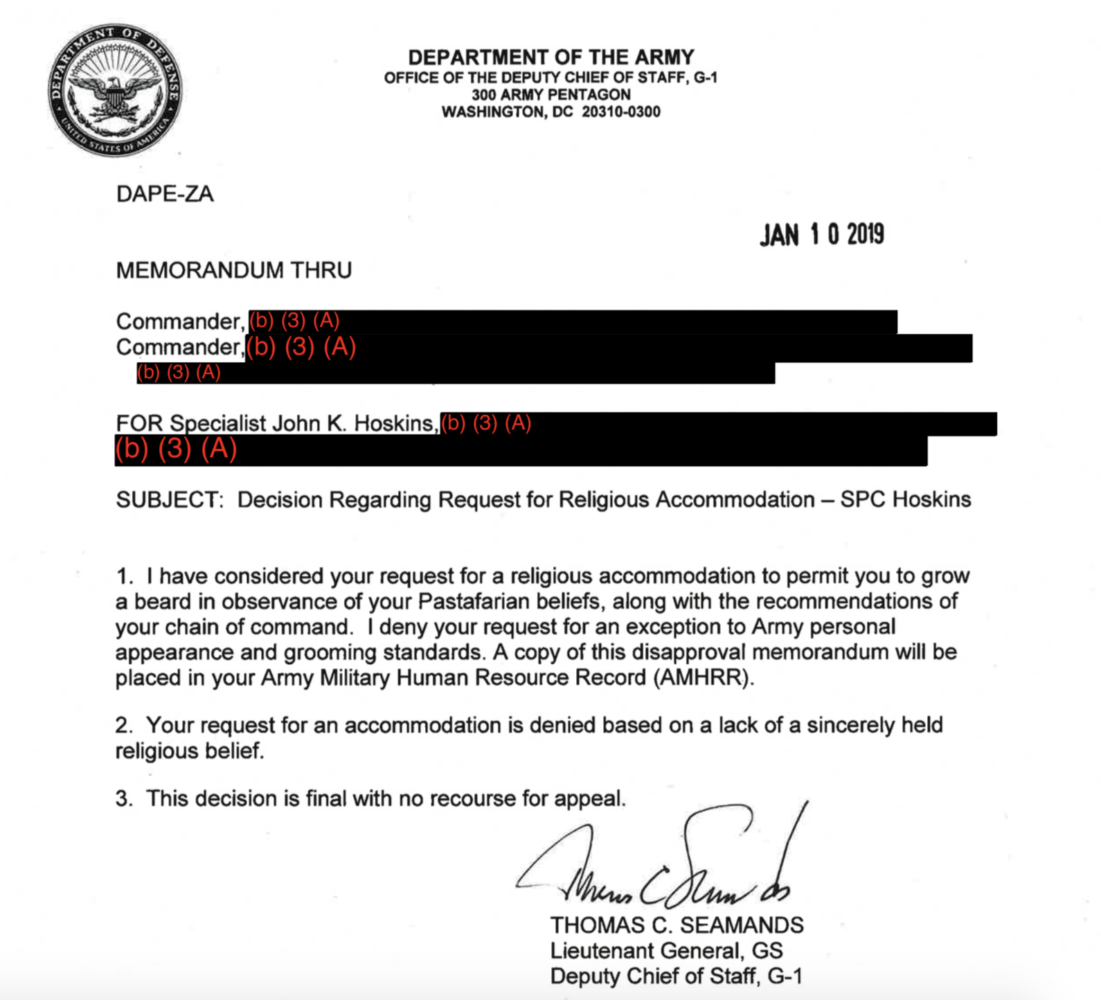 Army Denies Soldier s Request To Grow Beard In Observance Of Flying Spaghetti Monster Religion