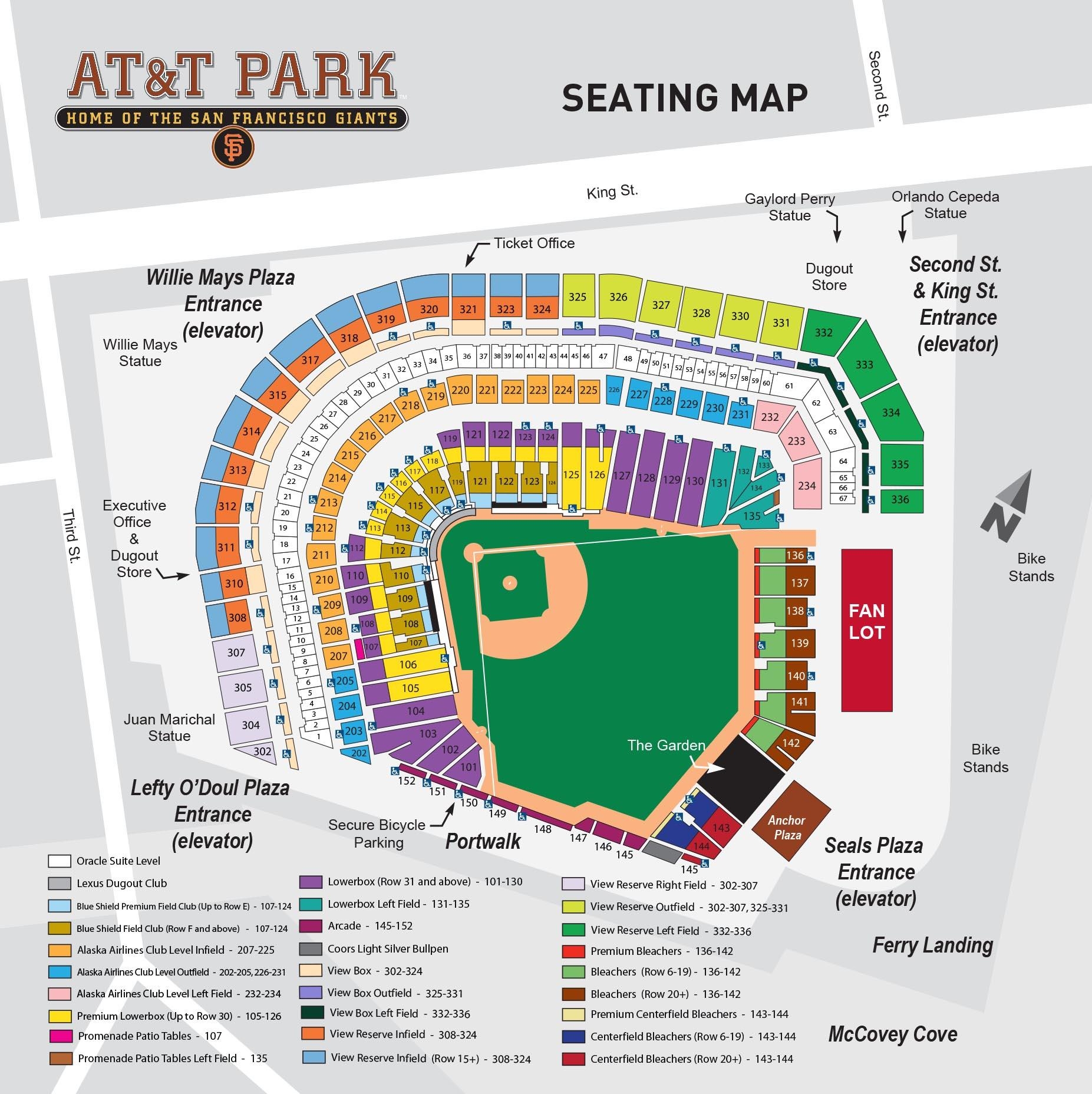 At t Park 3d Map At t Park 3d Seating Map California USA 