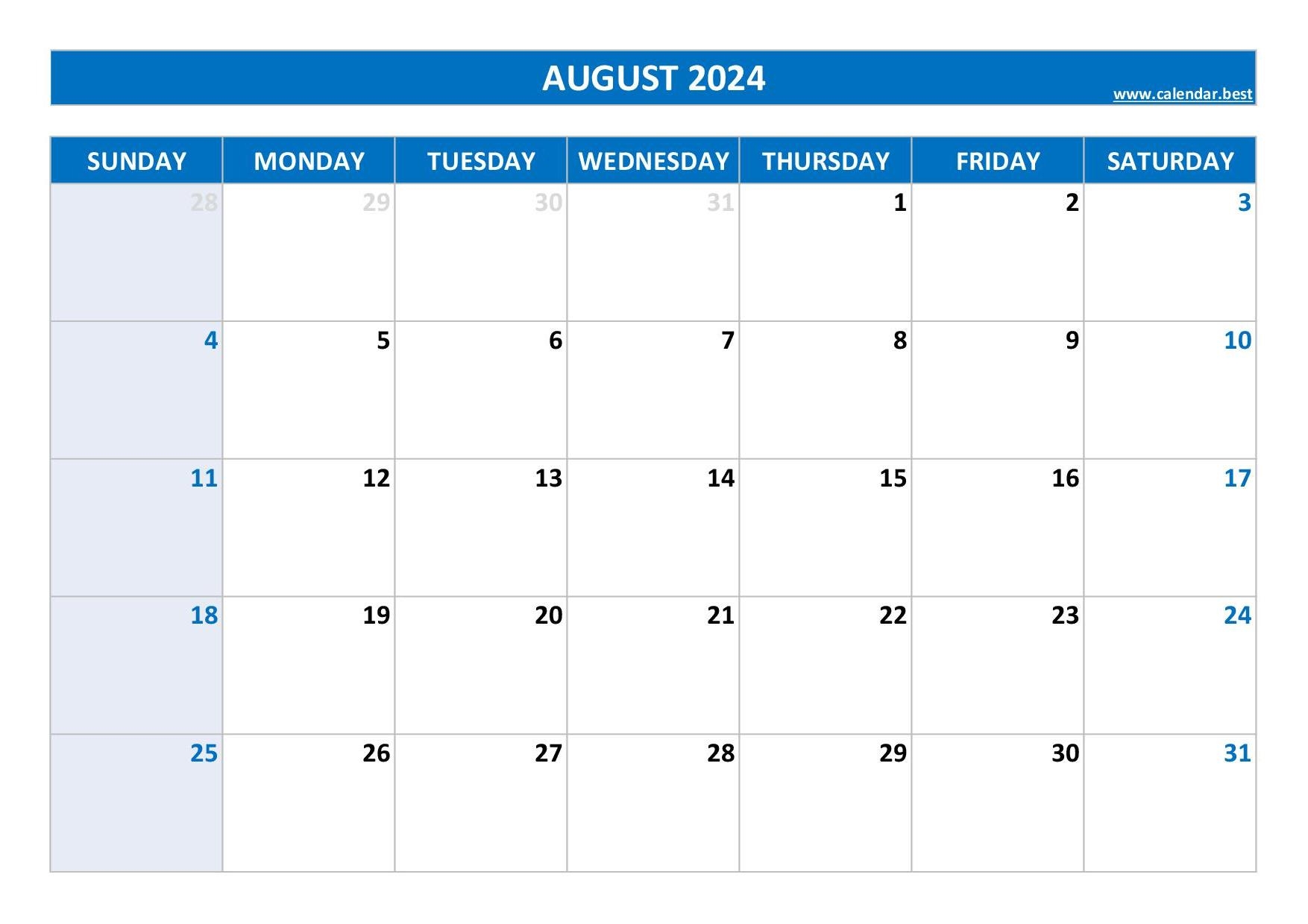 free printable august 2024 calendar