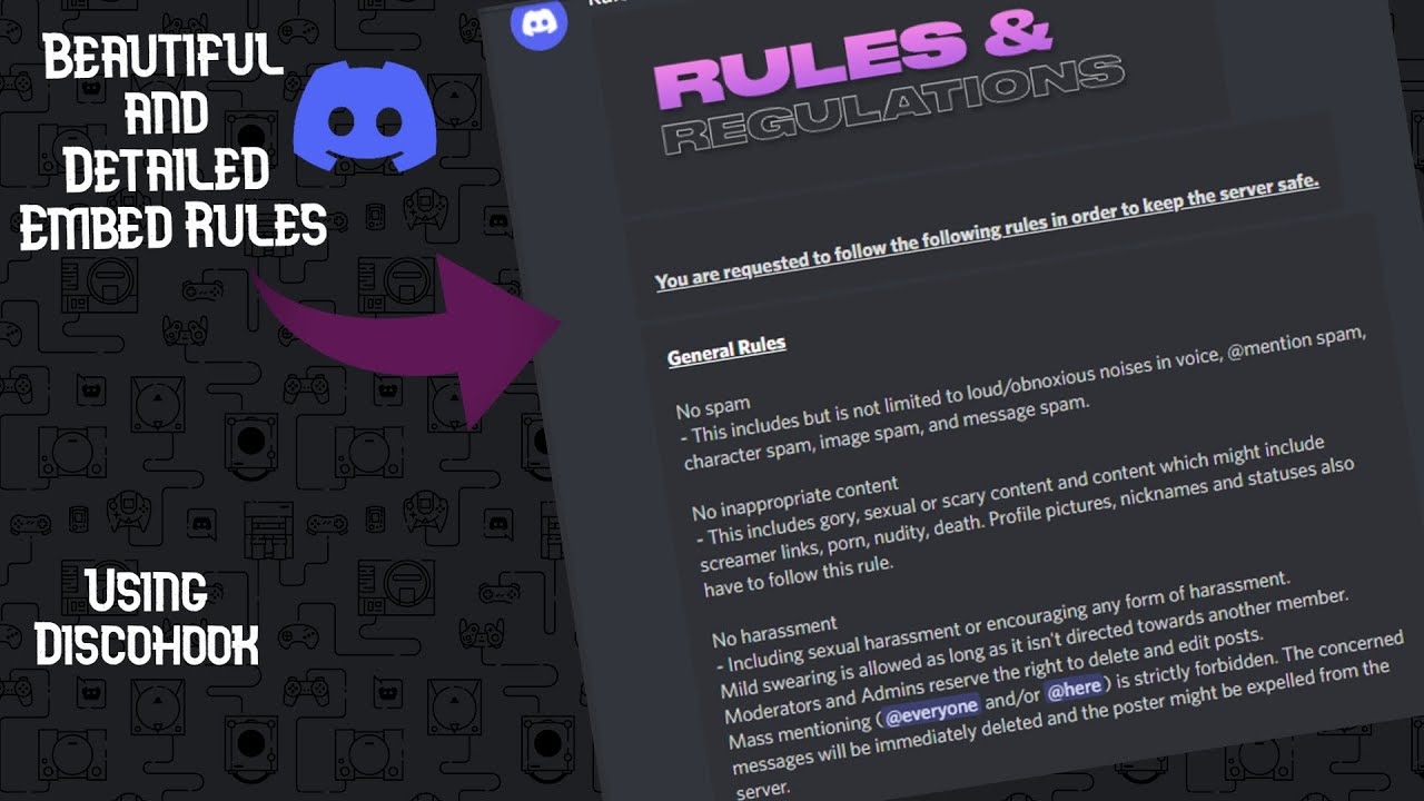 Beautiful Discord Rules 2022 Step By Step Template Included YouTube