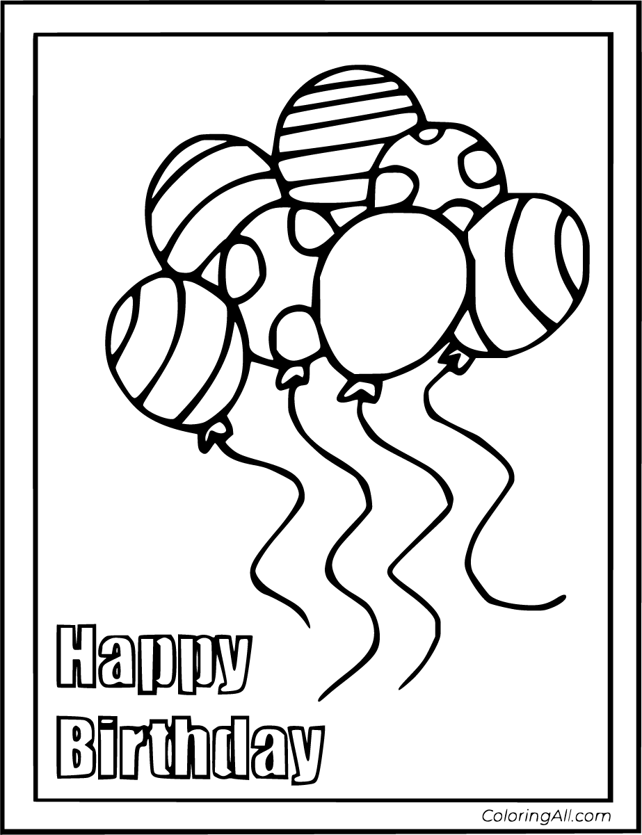 free printable birthday cards to color