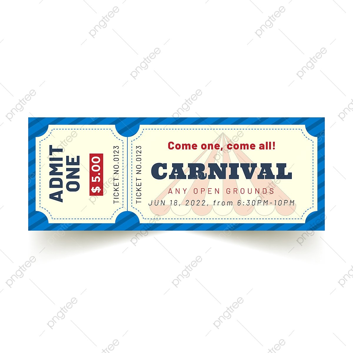 admit one ticket template