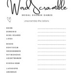 Bridal Shower Games Printable Wedding Word Scramble Printable Printable Minimalist Bridal Shower Puzzle Instant Download Etsy